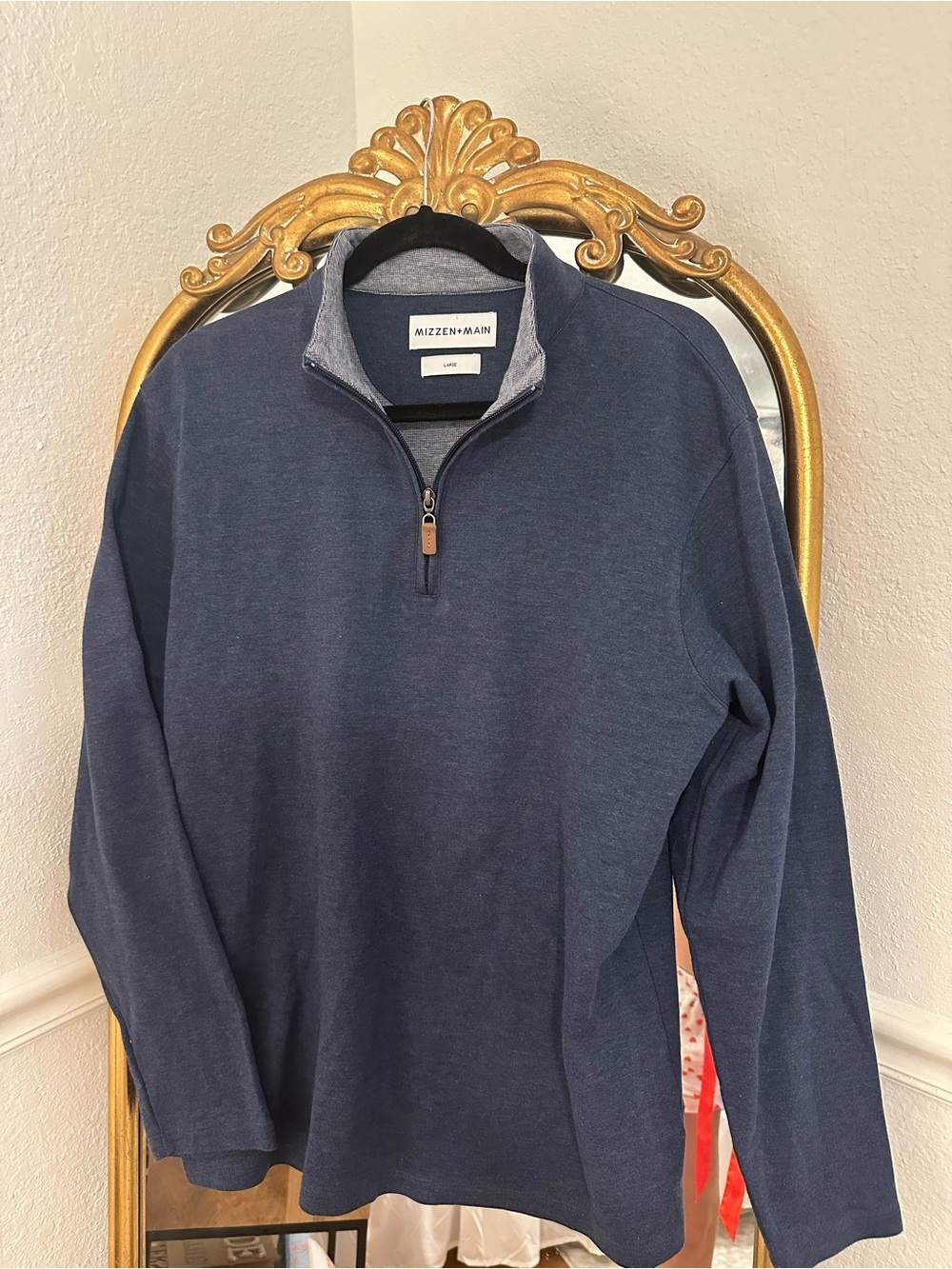 Mizzen+Main Men's Dark Navy Quarter-Zip Pullover